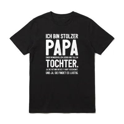 Papa Lustig Papa Geburtstag T-Shirt – Klassisches T-Shirt in Schwarz