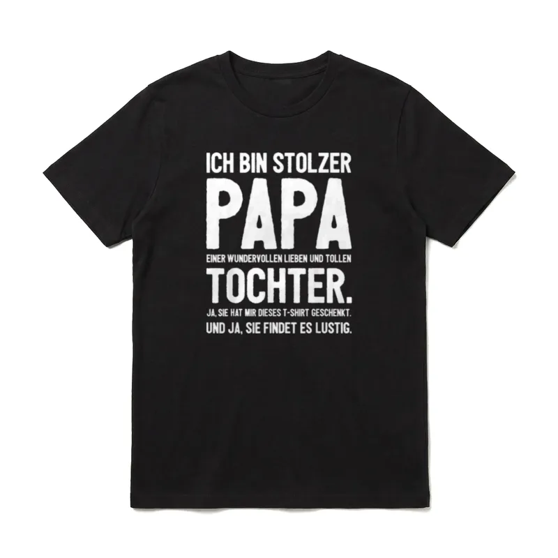 Papa Lustig Papa Geburtstag T-Shirt – Klassisches T-Shirt in Schwarz