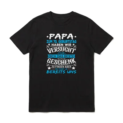 70. Geburtstag Papa Männer T-Shirt – Klassisches T-Shirt in Schwarz