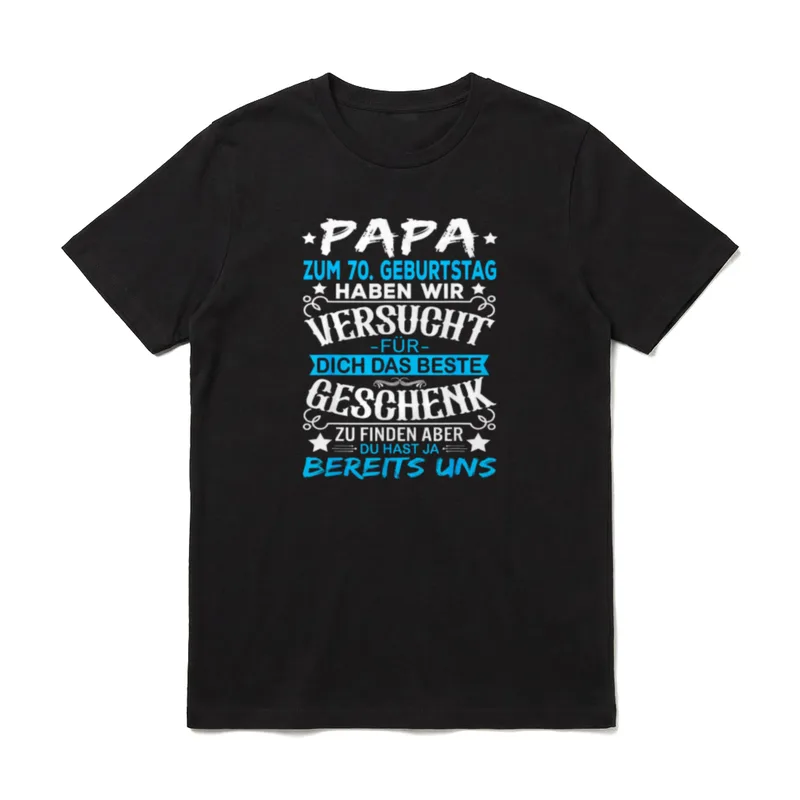 70. Geburtstag Papa Männer T-Shirt – Klassisches T-Shirt in Schwarz