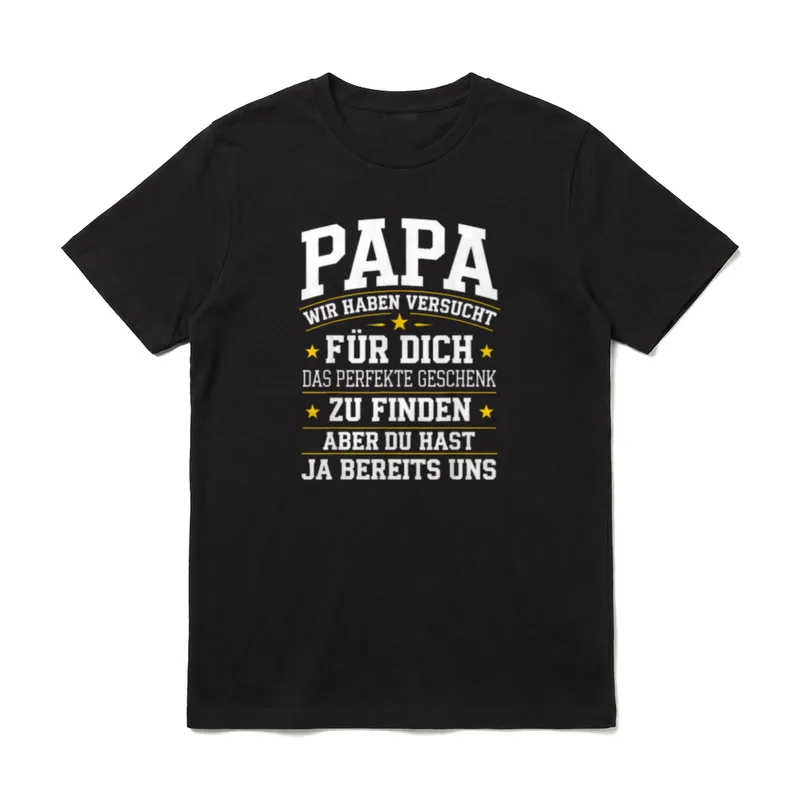 Papa Lustig Papa Geburtstag T-Shirt – Klassisches T-Shirt in Schwarz
