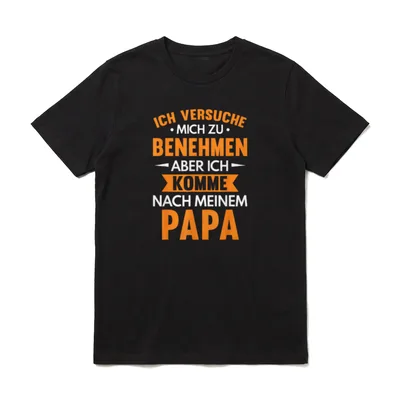 Papa Lustig Papa Geburtstag T-Shirt – Klassisches T-Shirt in Schwarz