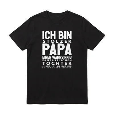 Papa Lustig Papa Geburtstag T-Shirt – Klassisches T-Shirt in Schwarz