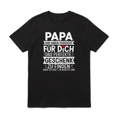 Papa Lustig Papa Geburtstag T-Shirt – Klassisches T-Shirt in Schwarz