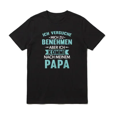 Papa Lustig Papa Geburtstag T-Shirt – Klassisches T-Shirt in Schwarz