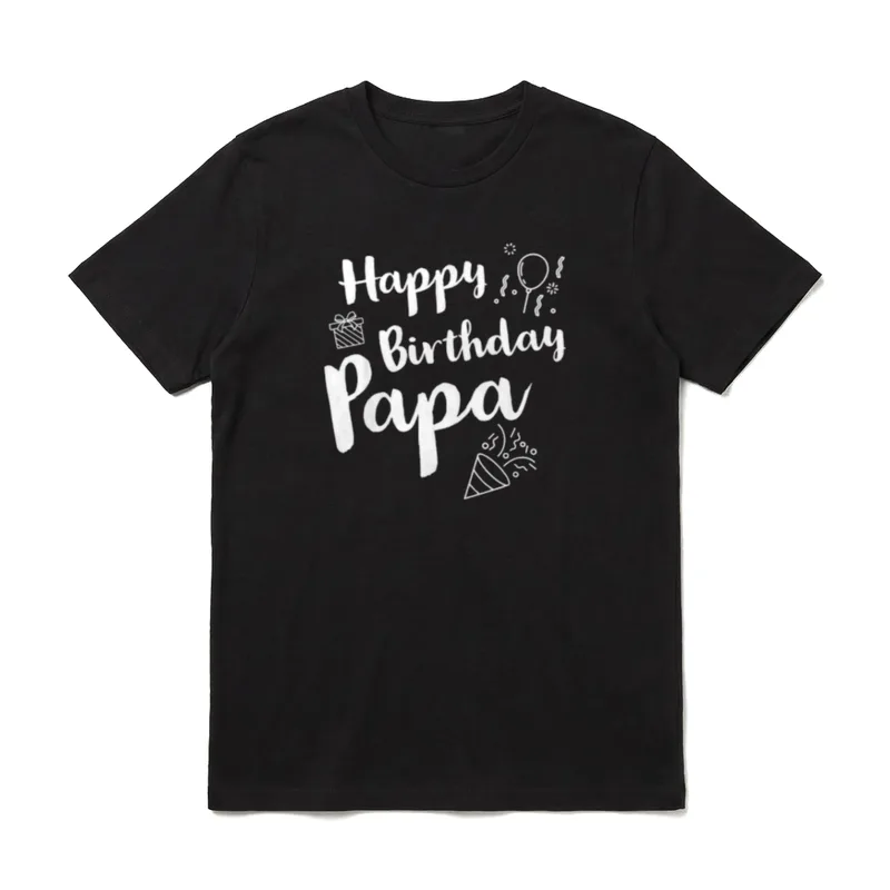 Happy Birthday Papa T-Shirt – Klassisches T-Shirt in Schwarz