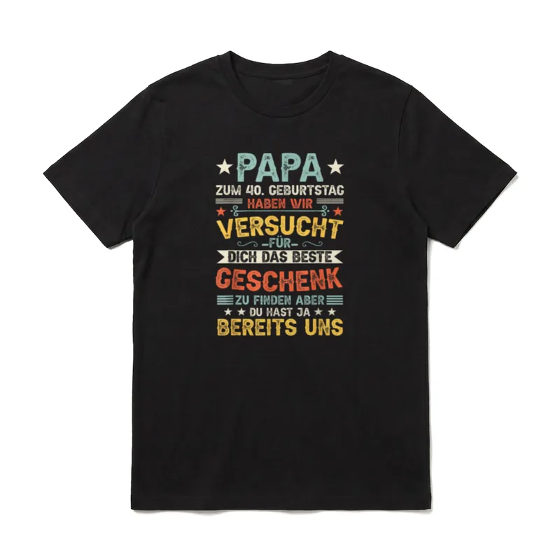 T-Shirt 40 Geburtstag Mann – Klassisches T-Shirt in Schwarz