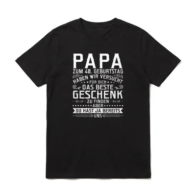 Lustiges T-Shirt zum 40 Geburtstag – Klassisches T-Shirt in Schwarz