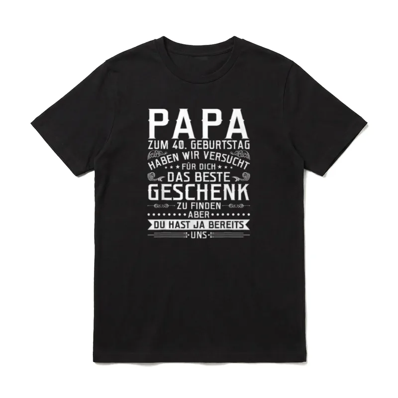 Lustiges T-Shirt zum 40 Geburtstag – Klassisches T-Shirt in Schwarz