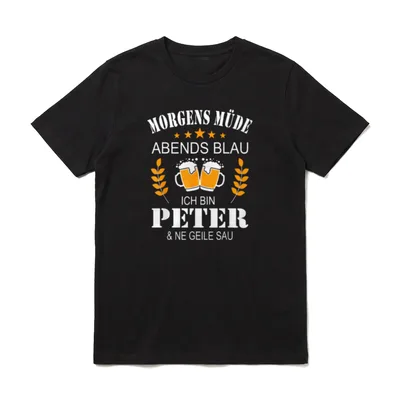 Peter Name Lustiger Spruch T-Shirt – Klassisches T-Shirt in Schwarz