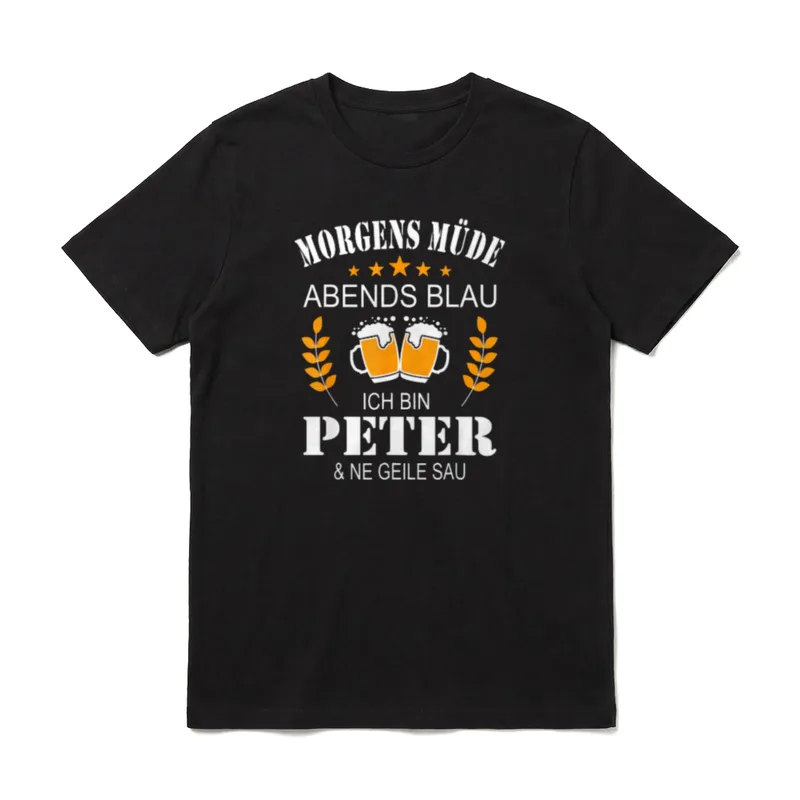 Peter Name Lustiger Spruch T-Shirt – Klassisches T-Shirt in Schwarz