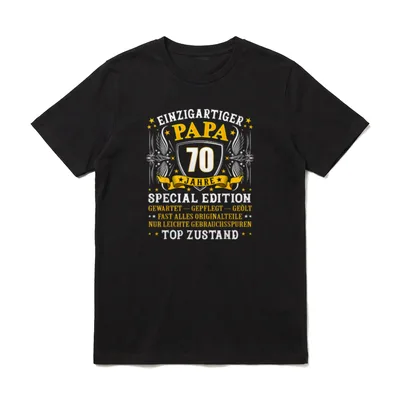 Einzigartiger Papa 70. Geburtstag T-Shirt – Klassisches T-Shirt in Schwarz