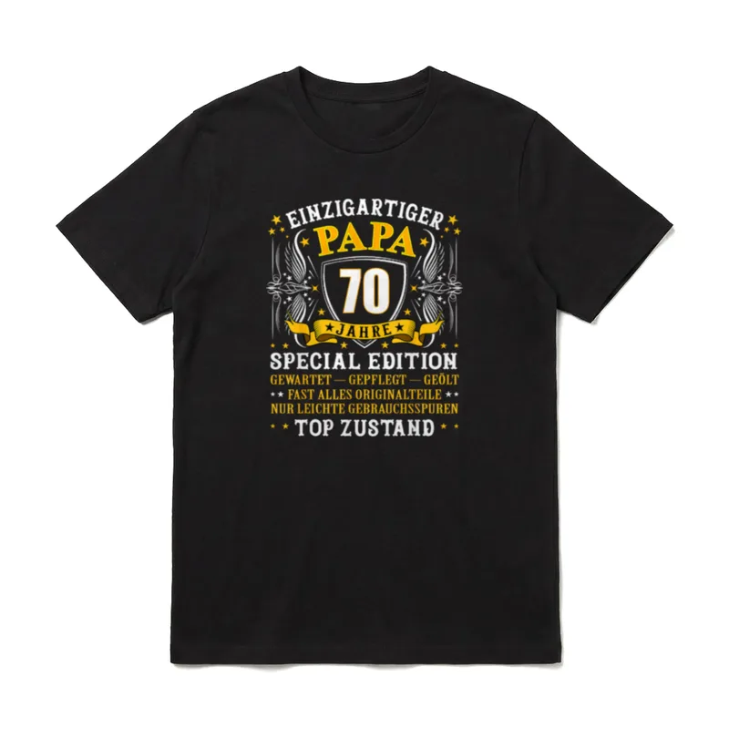 Einzigartiger Papa 70. Geburtstag T-Shirt – Klassisches T-Shirt in Schwarz