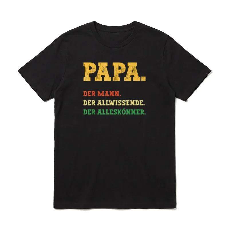 Papa Der Mann Vater T-Shirt – Klassisches T-Shirt in Schwarz