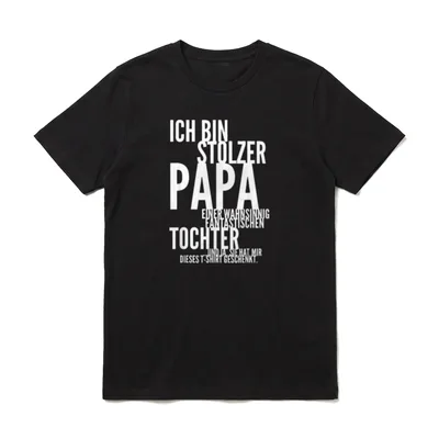 Papa Lustig Papa Geburtstag T-Shirt – Klassisches T-Shirt in Schwarz