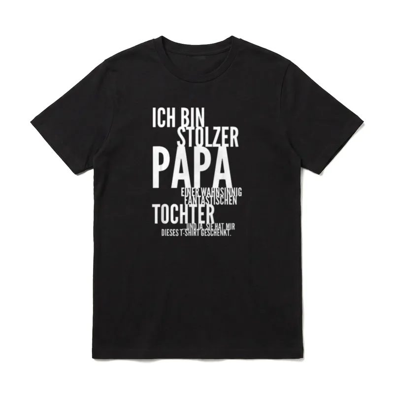 Papa Lustig Papa Geburtstag T-Shirt – Klassisches T-Shirt in Schwarz