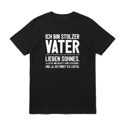 Papa Lustig Papa Geburtstag T-Shirt – Klassisches T-Shirt in Schwarz