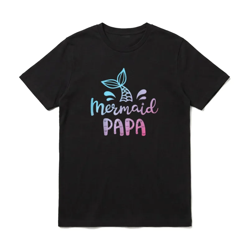 Mermaid Papa Funny Merman T-Shirt – Klassisches T-Shirt in Schwarz