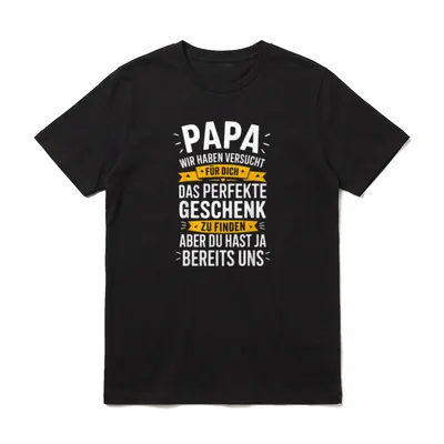 Papa Lustig Papa Geburtstag T-Shirt – Klassisches T-Shirt in Schwarz