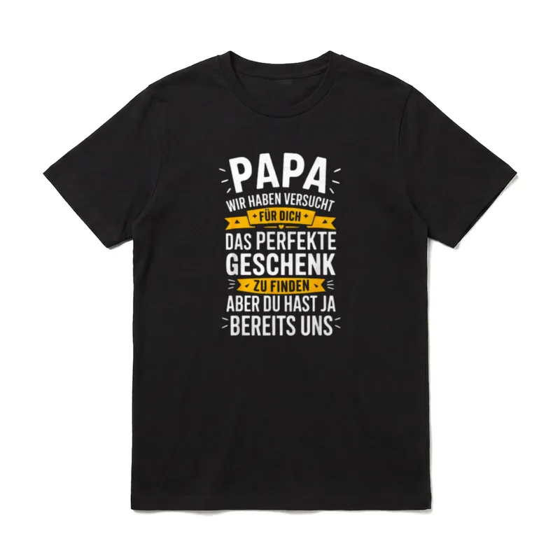 Papa Lustig Papa Geburtstag T-Shirt – Klassisches T-Shirt in Schwarz