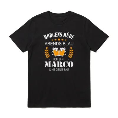 Marco Name Lustiger Spruch T-Shirt – Klassisches T-Shirt in Schwarz
