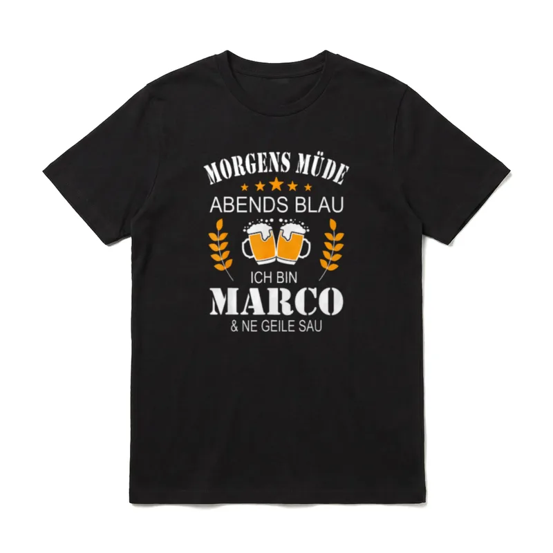 Marco Name Lustiger Spruch T-Shirt – Klassisches T-Shirt in Schwarz