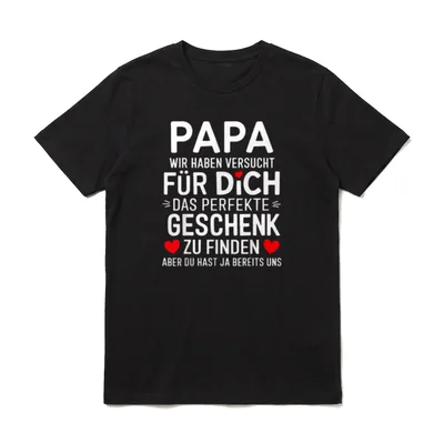 Papa Lustig Papa Geburtstag T-Shirt – Klassisches T-Shirt in Schwarz