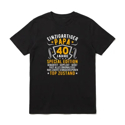 40 Geburtstag Männer Papa T-Shirt – Klassisches T-Shirt in Schwarz