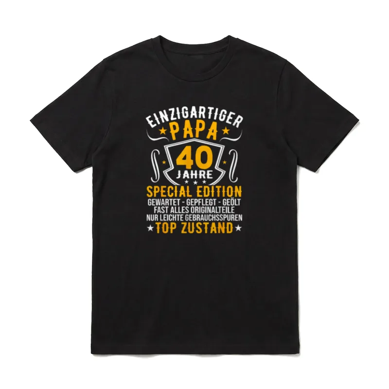 40 Geburtstag Männer Papa T-Shirt – Klassisches T-Shirt in Schwarz