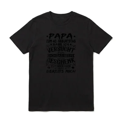 40 Geburtstag Papa Männer 40er T-Shirt – Klassisches T-Shirt in Schwarz