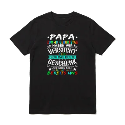 40 Geburtstag Männer Papa T-Shirt – Klassisches T-Shirt in Schwarz