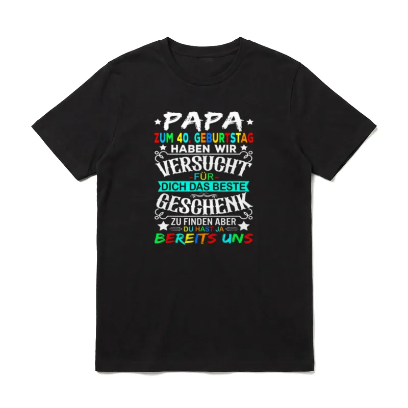 40 Geburtstag Männer Papa T-Shirt – Klassisches T-Shirt in Schwarz