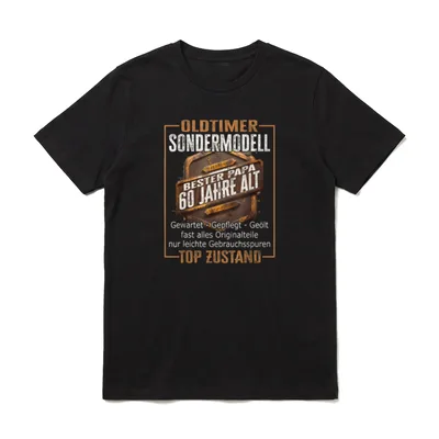 Papa 60 Geburtstag Mann T-Shirt – Klassisches T-Shirt in Schwarz