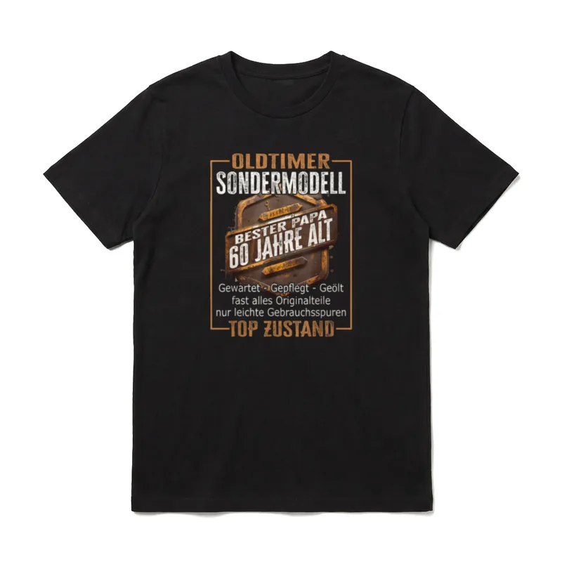 Papa 60 Geburtstag Mann T-Shirt – Klassisches T-Shirt in Schwarz