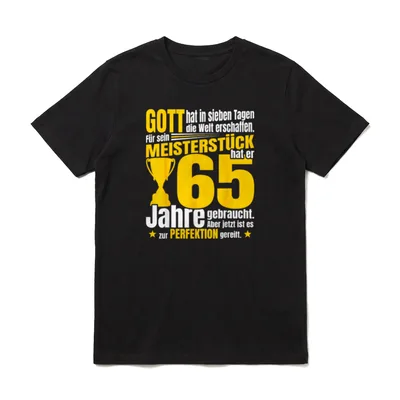65. Geburtstag Mann Frau T-Shirt – Klassisches T-Shirt in Schwarz