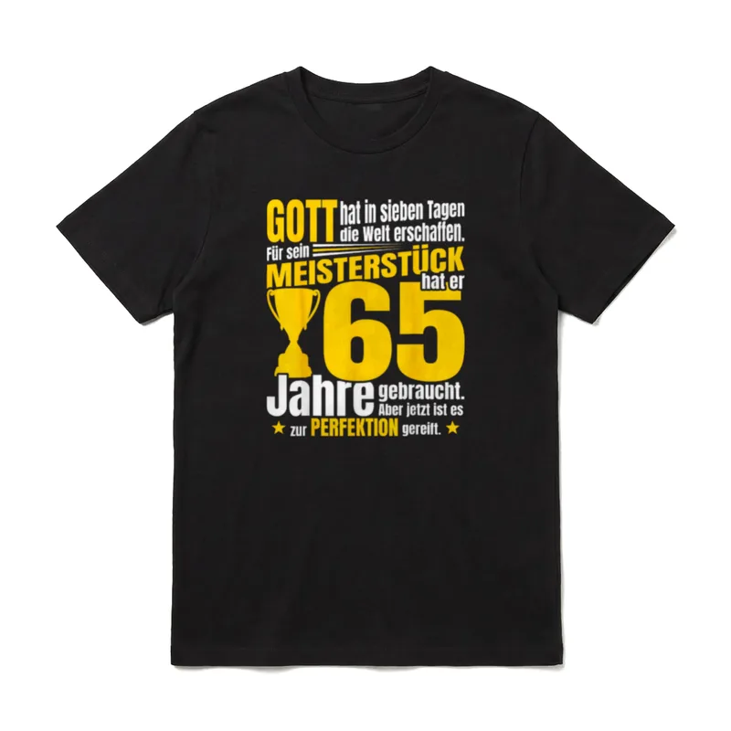 65. Geburtstag Mann Frau T-Shirt – Klassisches T-Shirt in Schwarz