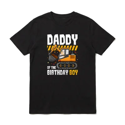 Papa des Geburtstagskindes Bauparty-Bagger T-Shirt – Klassisches T-Shirt in Schwarz