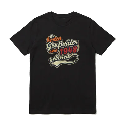 Bester Opa Jahrgang 1948 T-Shirt – Klassisches T-Shirt in Schwarz
