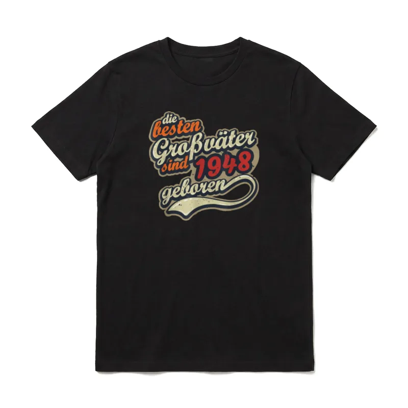 Bester Opa Jahrgang 1948 T-Shirt – Klassisches T-Shirt in Schwarz