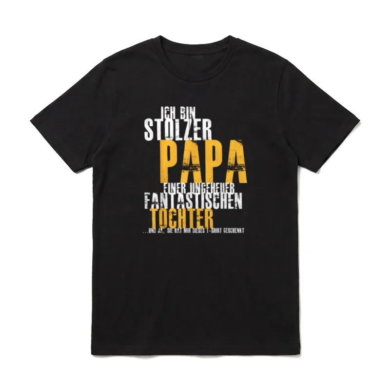 Papa Lustig Papa Geburtstag T-Shirt – Klassisches T-Shirt in Schwarz