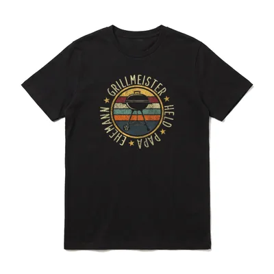 Vater Grillmeister Papa Grillschürze T-Shirt – Klassisches T-Shirt in Schwarz