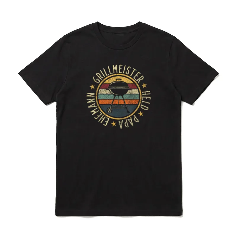 Vater Grillmeister Papa Grillschürze T-Shirt – Klassisches T-Shirt in Schwarz