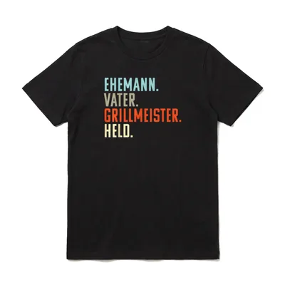 Ehemann Vater Grillmeister Held T-Shirt – Klassisches T-Shirt in Schwarz