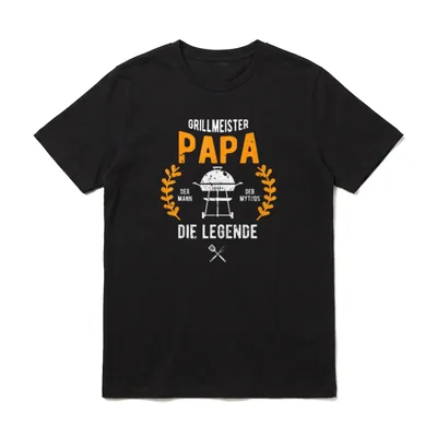 Grillmeister Papa Grillen Grillfan T-Shirt – Klassisches T-Shirt in Schwarz