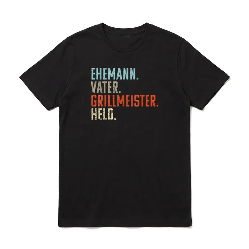 Ehemann Papa Grillmeister Held Grill T-Shirt – Klassisches T-Shirt in Schwarz