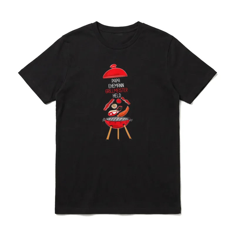 Papa Grillmeister Ehemann Held T-Shirt – Klassisches T-Shirt in Schwarz