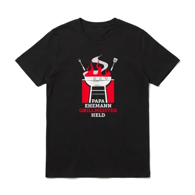 Papa Grillmeister Ehemann Held Witziges T-Shirt – Klassisches T-Shirt in Schwarz