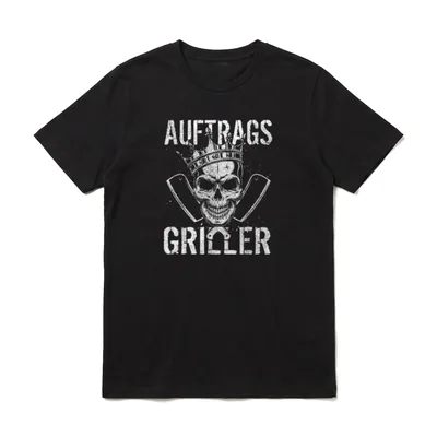 Auftragsgriller Grillen Totenkopf Papa T-Shirt – Klassisches T-Shirt in Schwarz