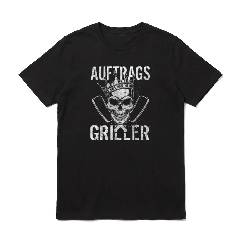 Auftragsgriller Grillen Totenkopf Papa T-Shirt – Klassisches T-Shirt in Schwarz