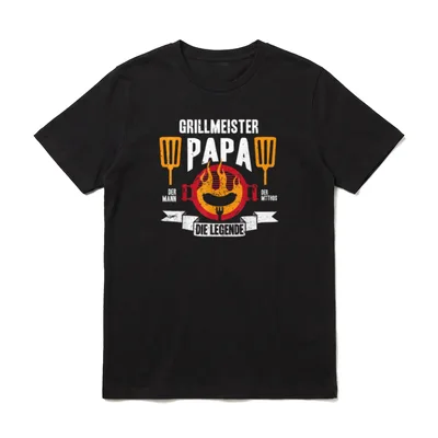 Grillmeister Papa Grillen Grillfan BBQ T-Shirt – Klassisches T-Shirt in Schwarz